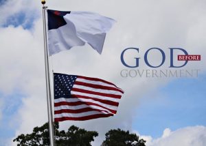 christian flag Amercian flag